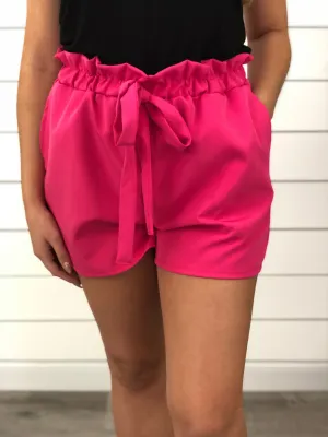 Hot Pink Paperbag Shorts