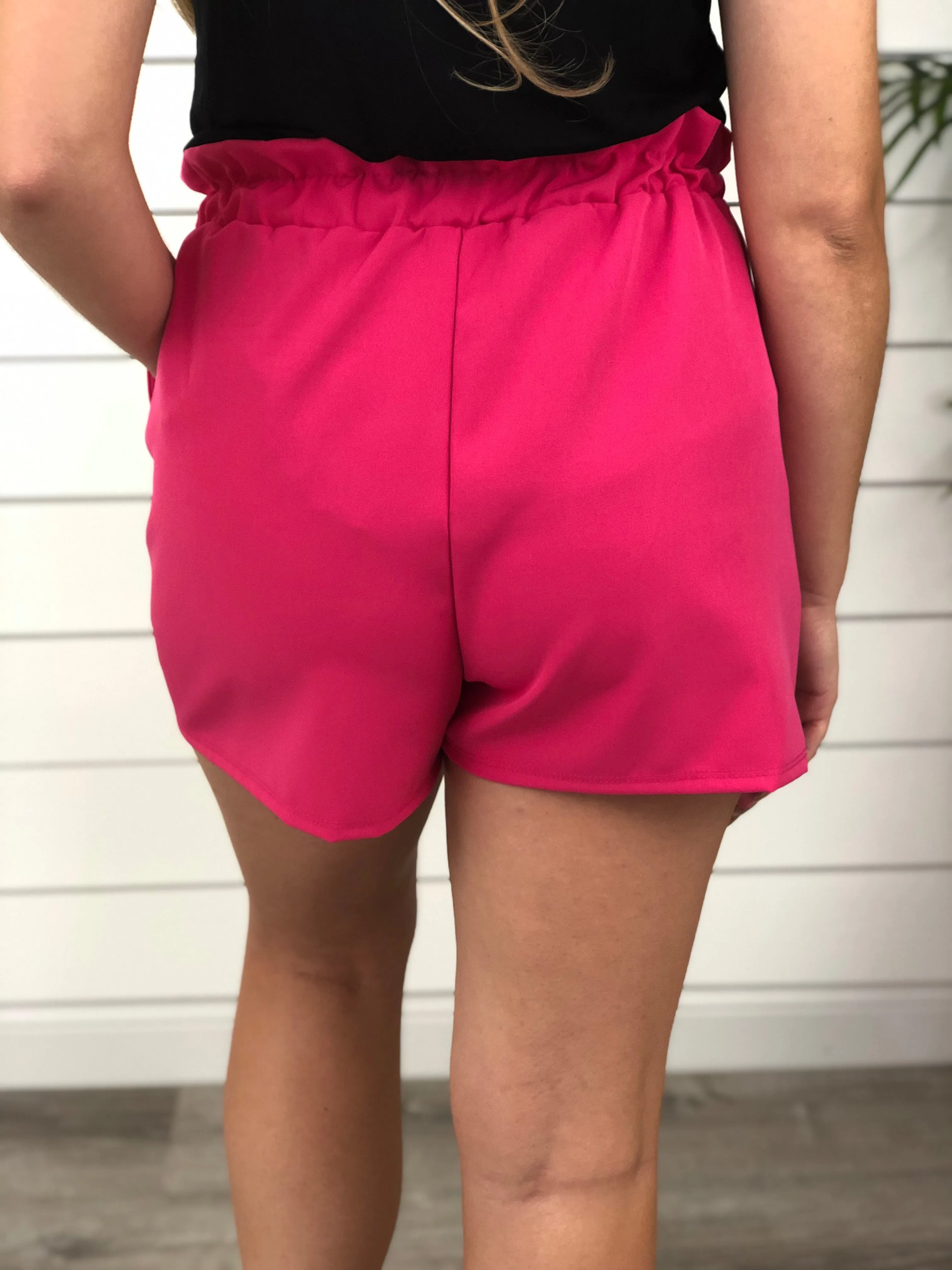 Hot Pink Paperbag Shorts