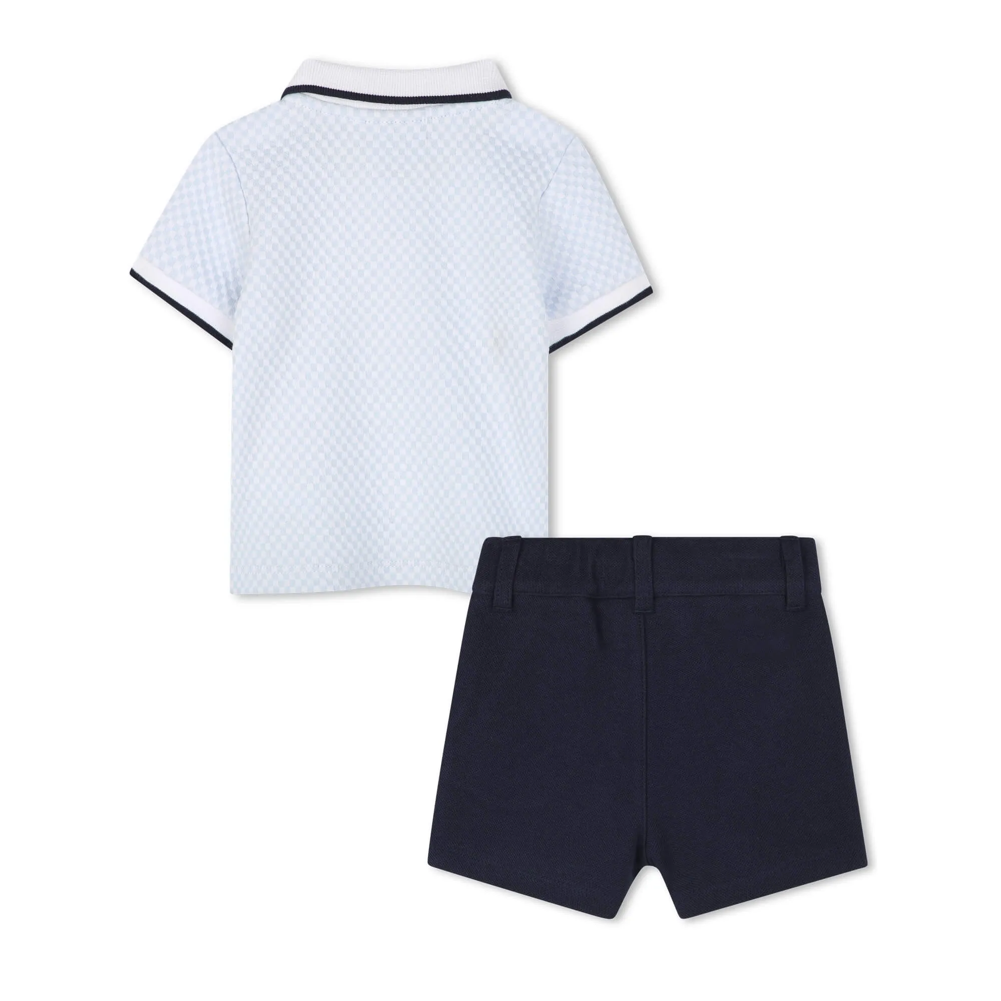 Hugo Boss Baby Boys Blue Polo Ensemble