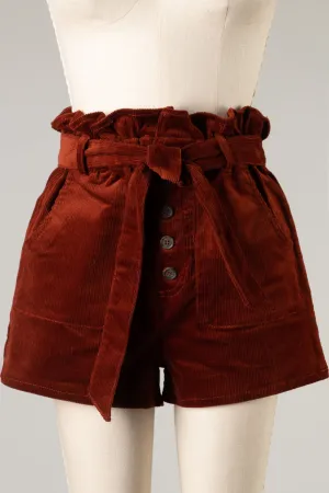 I-FS6014 Corduroy Paperbag Shorts 6PK UNIT PRICE: $9.75