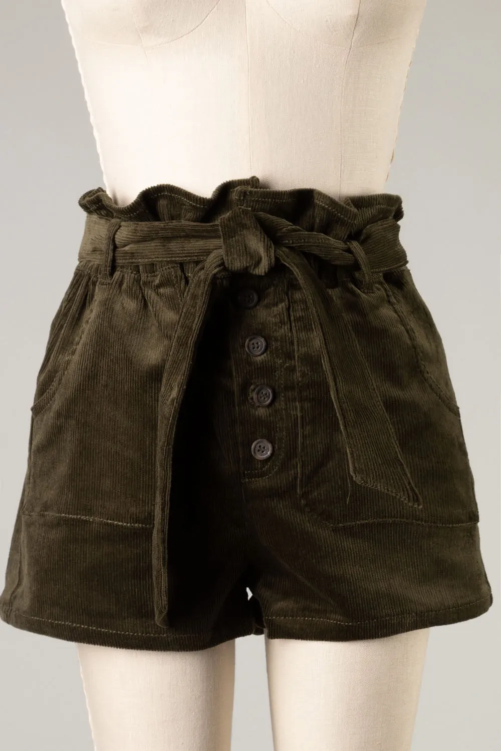 I-FS6014 Corduroy Paperbag Shorts 6PK UNIT PRICE: $9.75