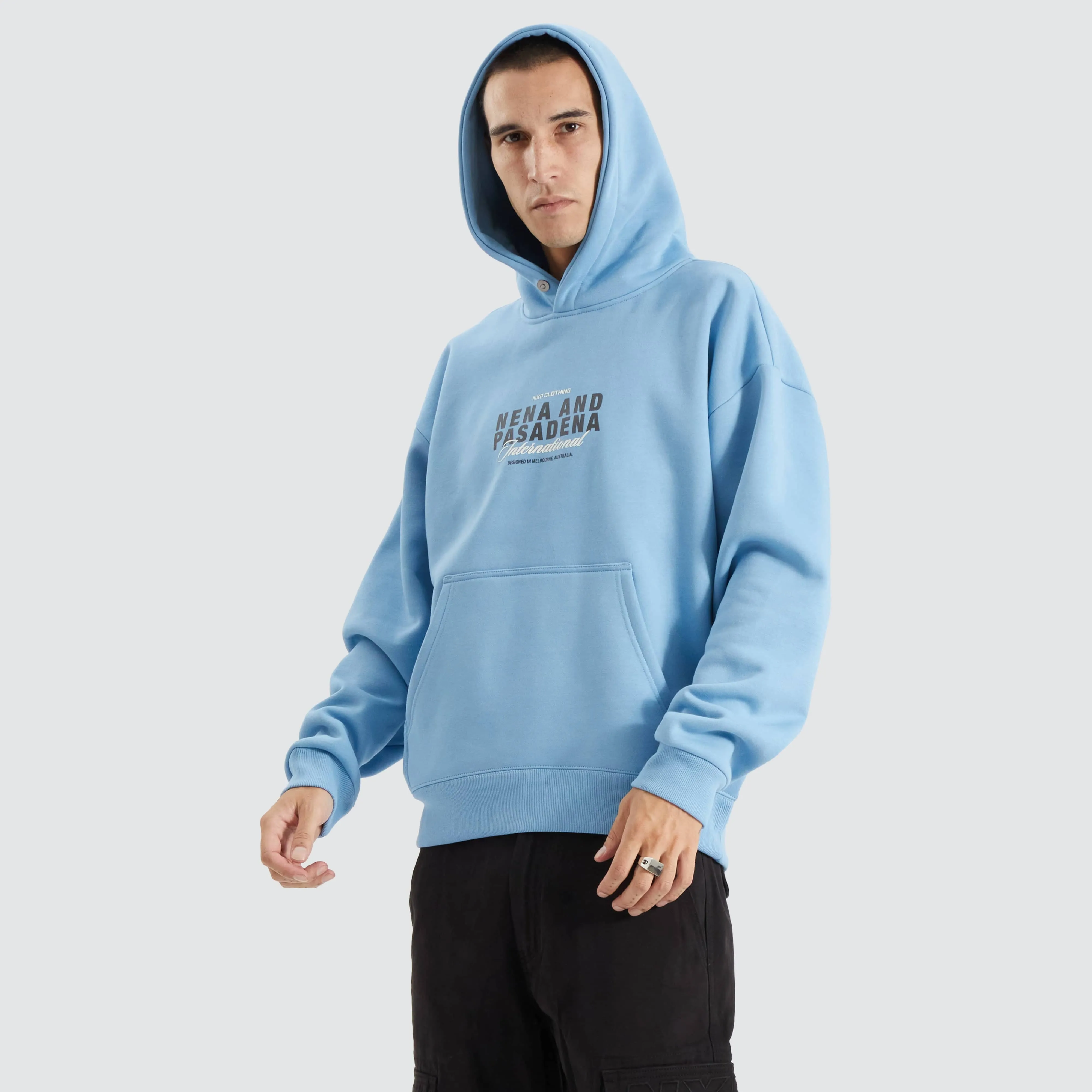 Impact Heavy Box Fit Hoodie Blissful Blue