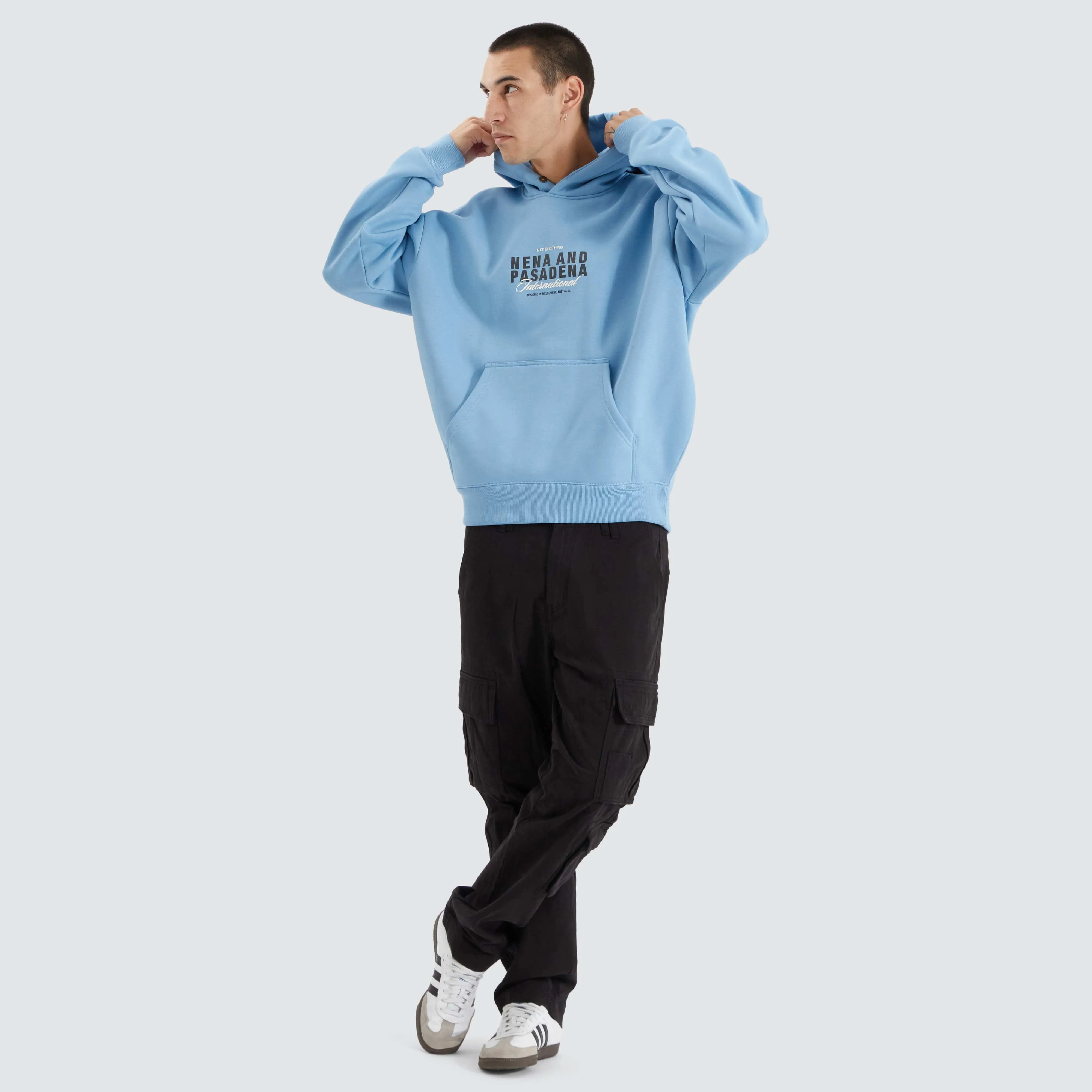 Impact Heavy Box Fit Hoodie Blissful Blue