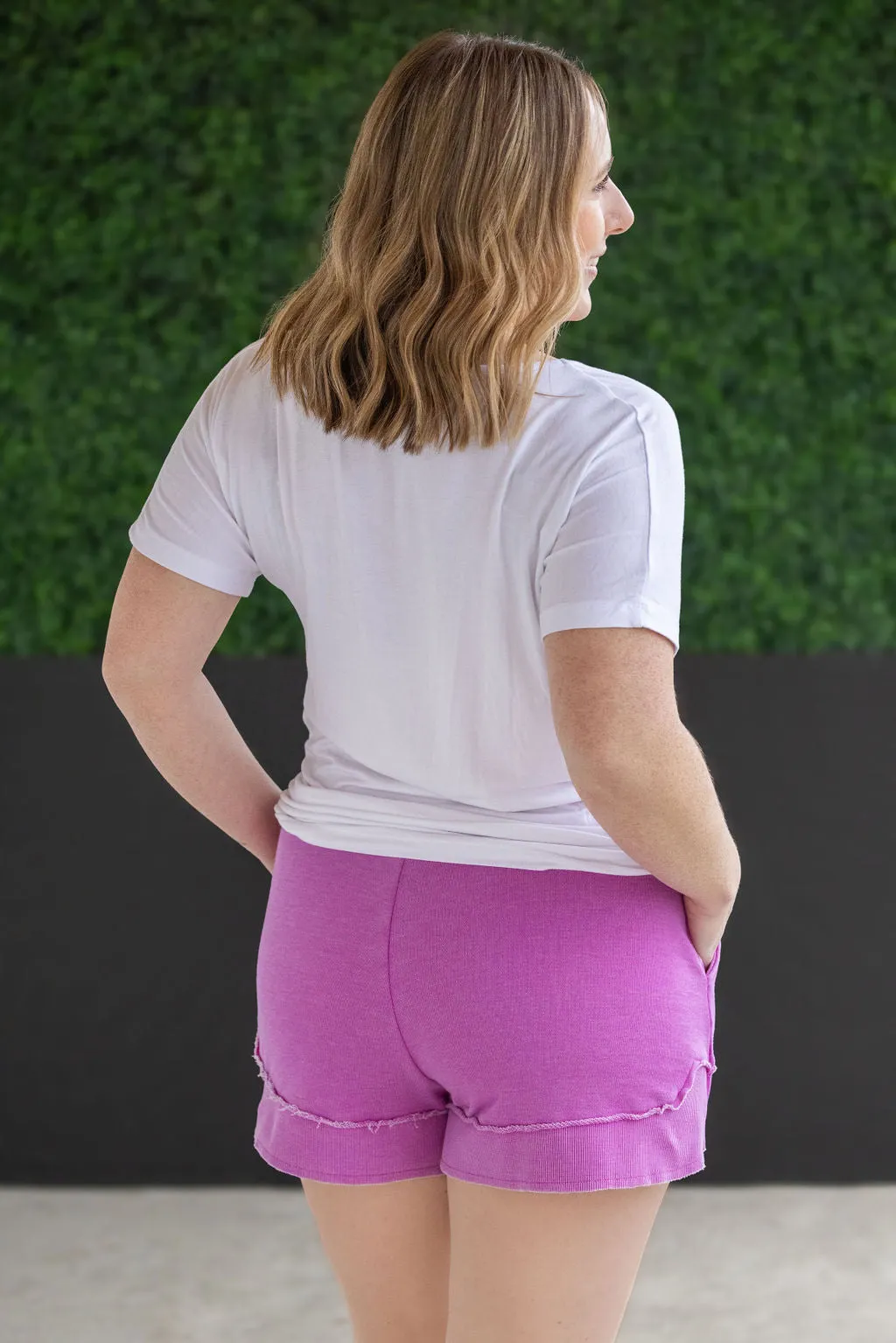 IN PRODUCTION French Terry Stevie Shorts - Vivid Orchid