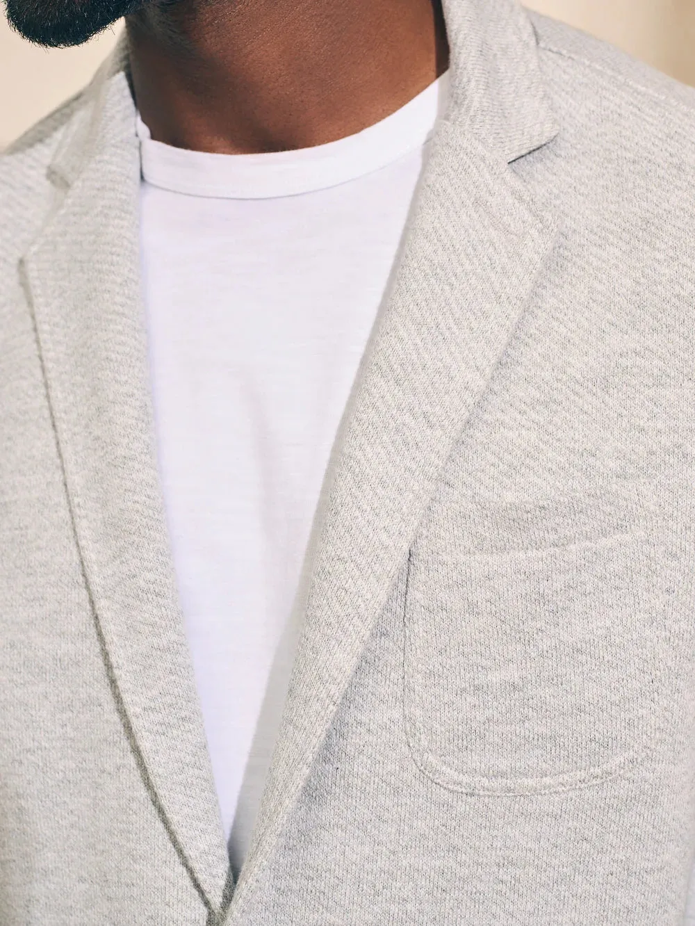 Inlet Knit Blazer - Heather Grey
