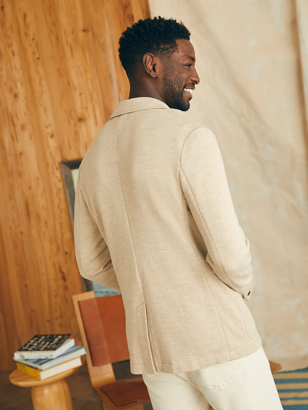 Inlet Knit Blazer - Sahara Fields Melange