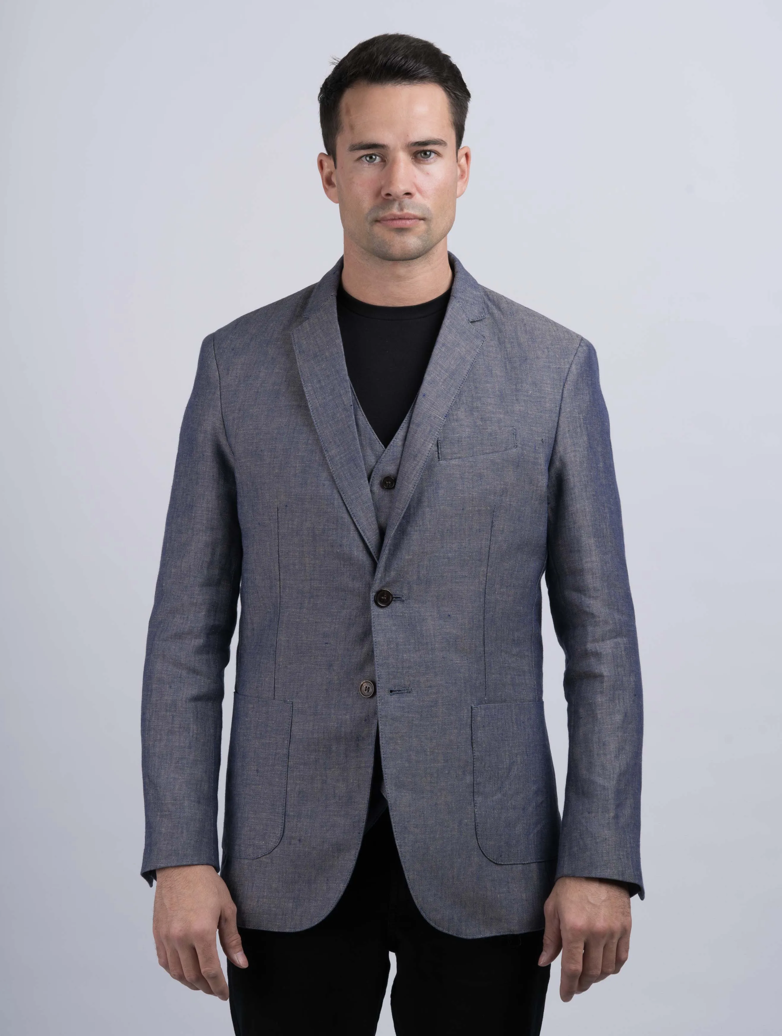 Irish Linen Denim Jacket & Blazer