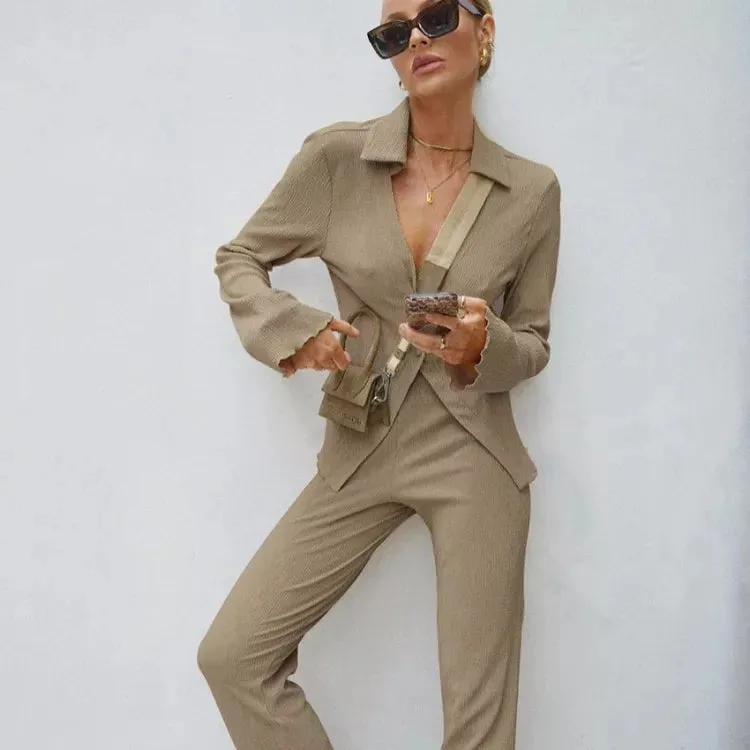 Isla Long-sleeve Crepe Blouse