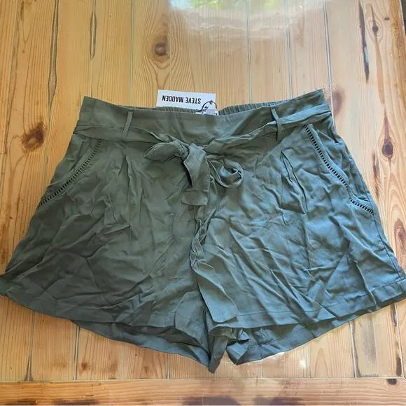 Jack by BB Dakota x Steve Madden Climb the Ladder Olive Green Belted Sho…