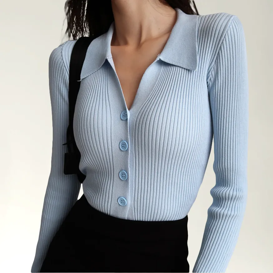 Jenavieve | Ribbed polo in a slim fit