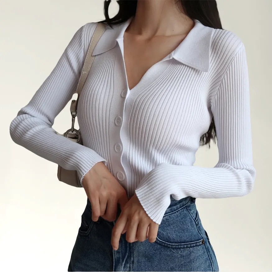 Jenavieve | Ribbed polo in a slim fit