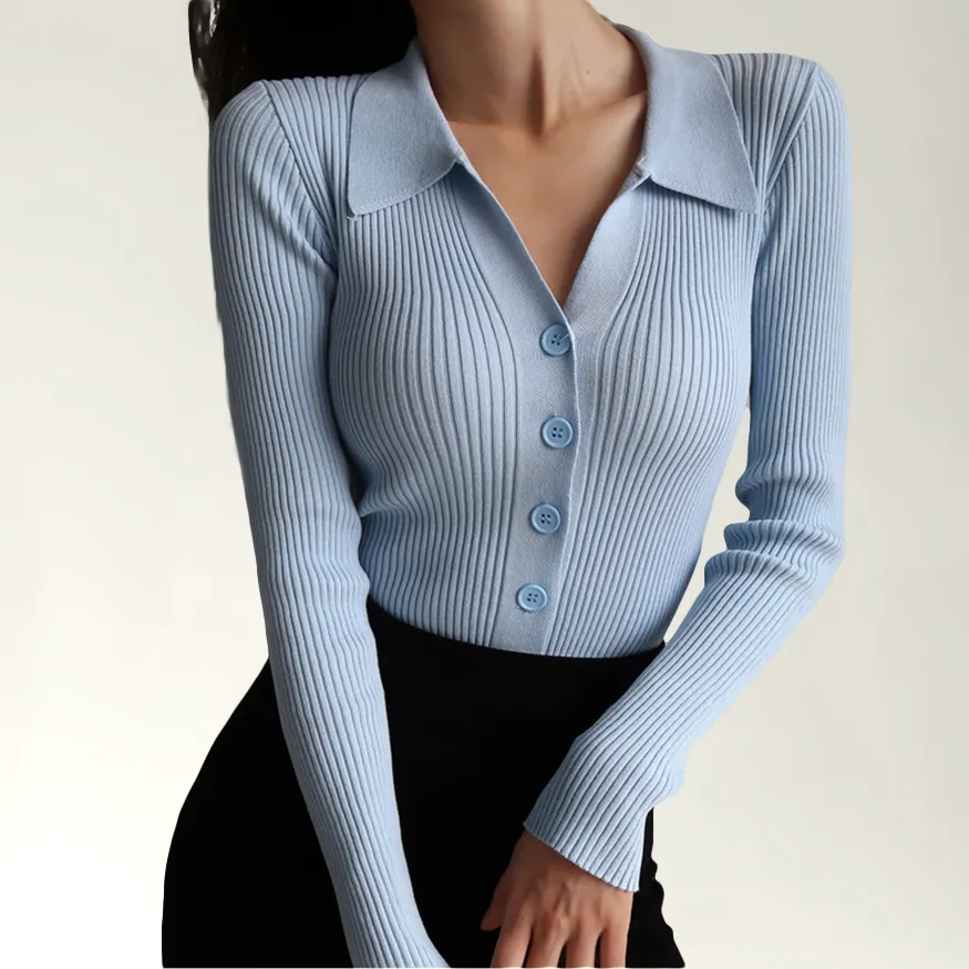 Jenavieve | Ribbed polo in a slim fit