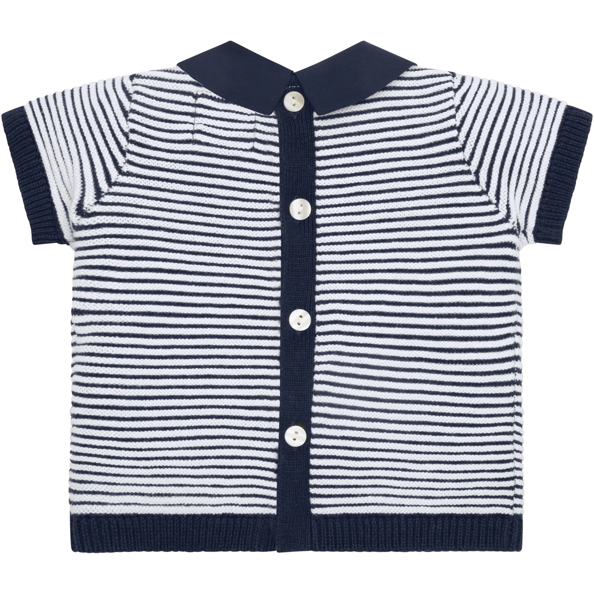 Jerry Navy Boys Stripe Knit Top and Shorts Set