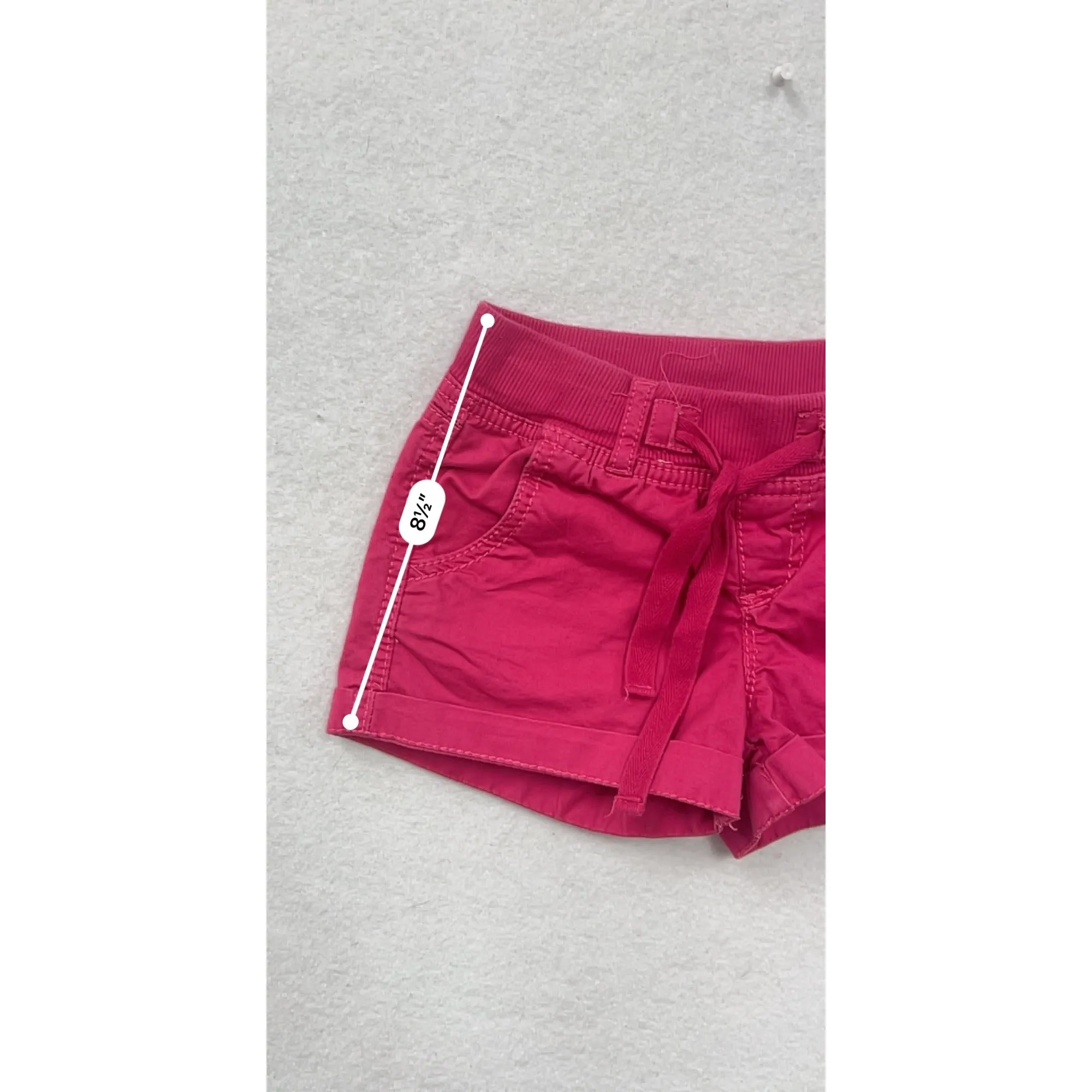 Justice Girls 10R Pink Shorts with Drawstring Waist #6673