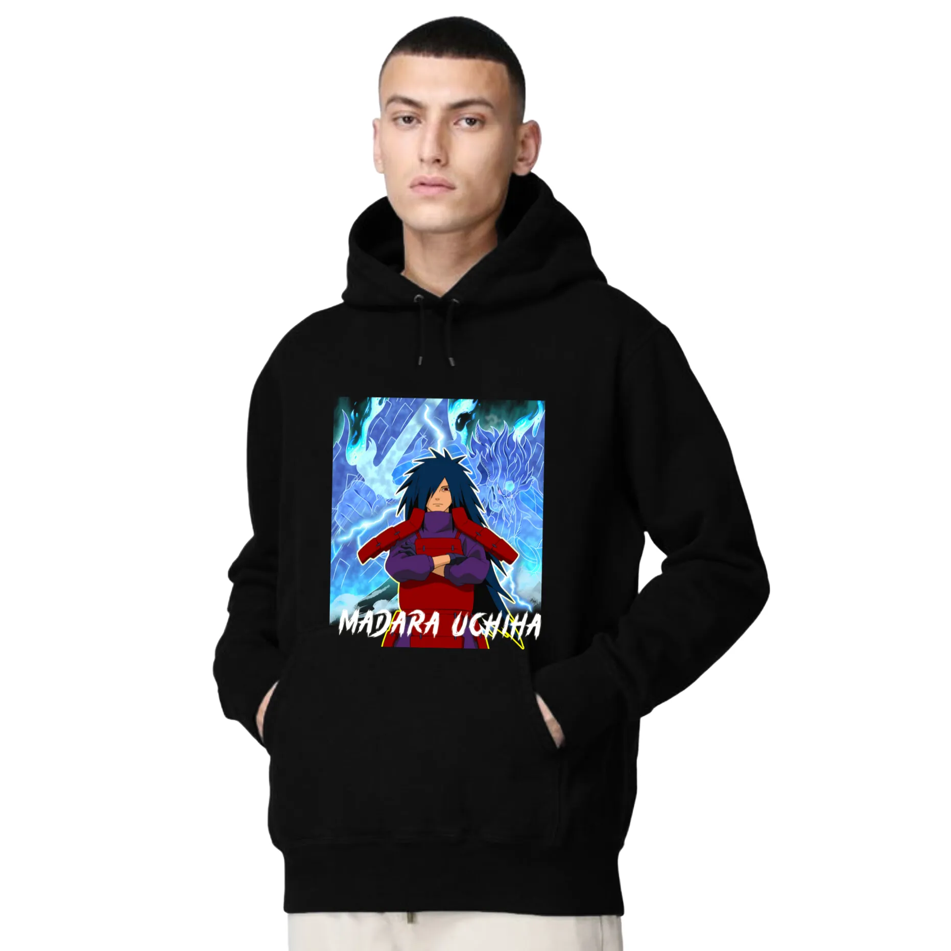 Kart Black Madara Printed Hoodies