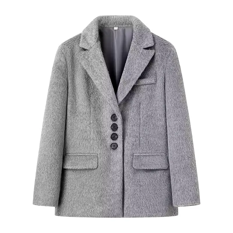 Karuna Fuzzy Woolen Blazer