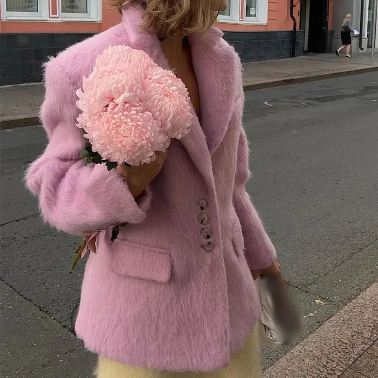 Karuna Fuzzy Woolen Blazer
