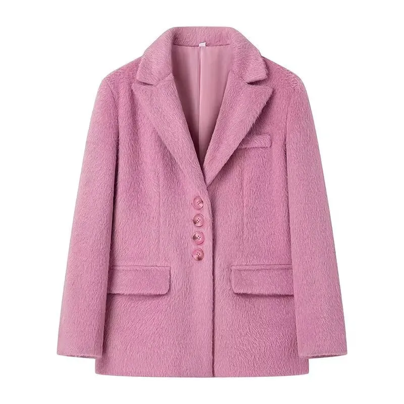 Karuna Fuzzy Woolen Blazer