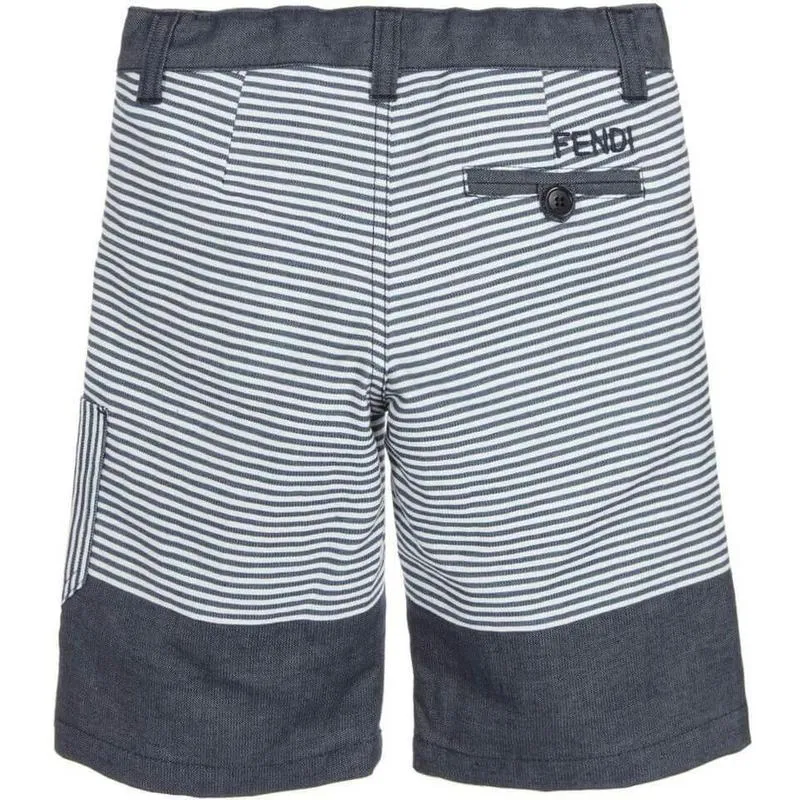 Kids Boys Navy/White Stripe Short