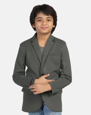 Kids green textured Blazer
