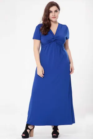 KittenAlarm - Fashion Summer hot style plus size hot style V-neck waist short-sleeved dress dress large size