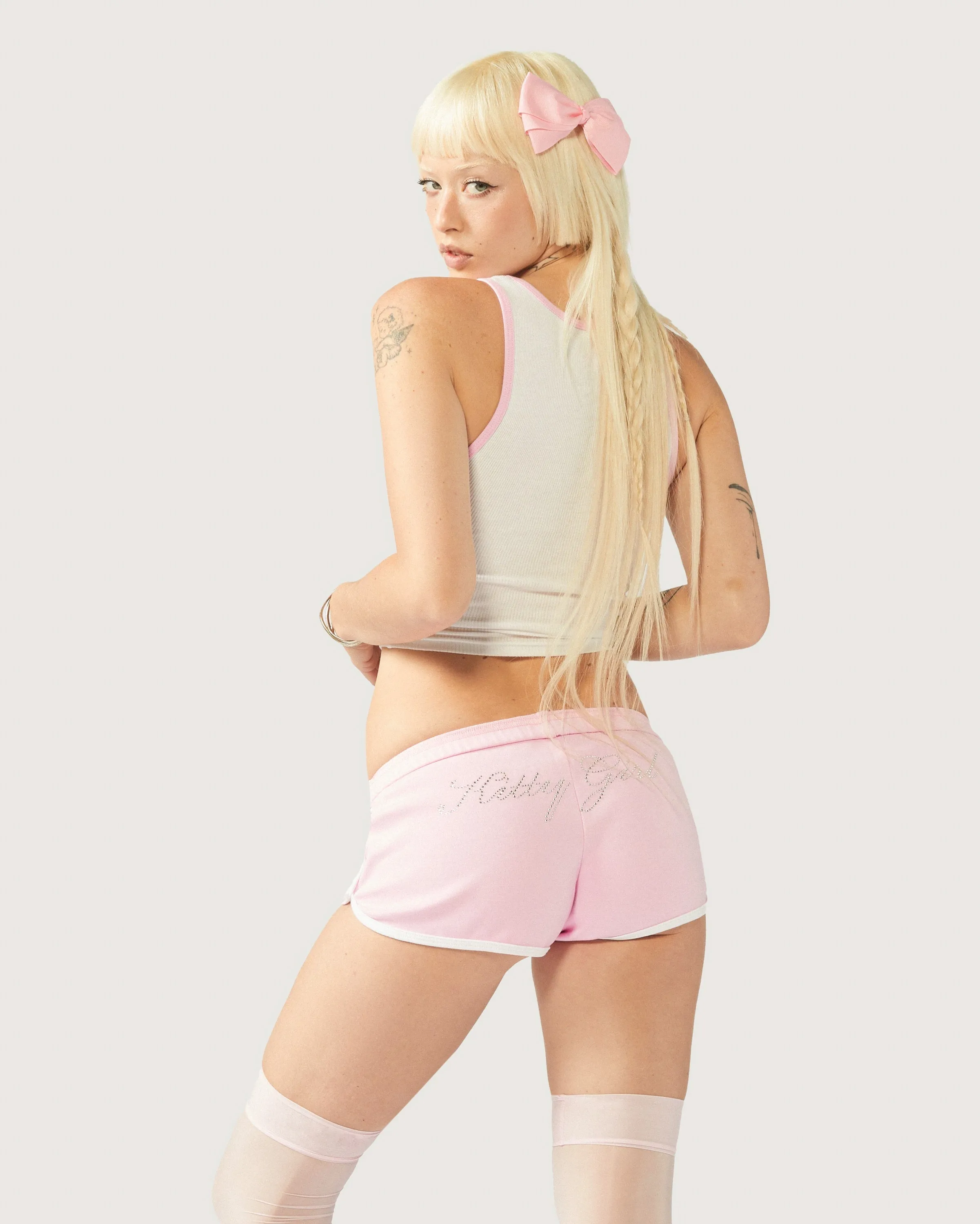 Kitty Girl Booty Shorts ~ Sweetheart Pink