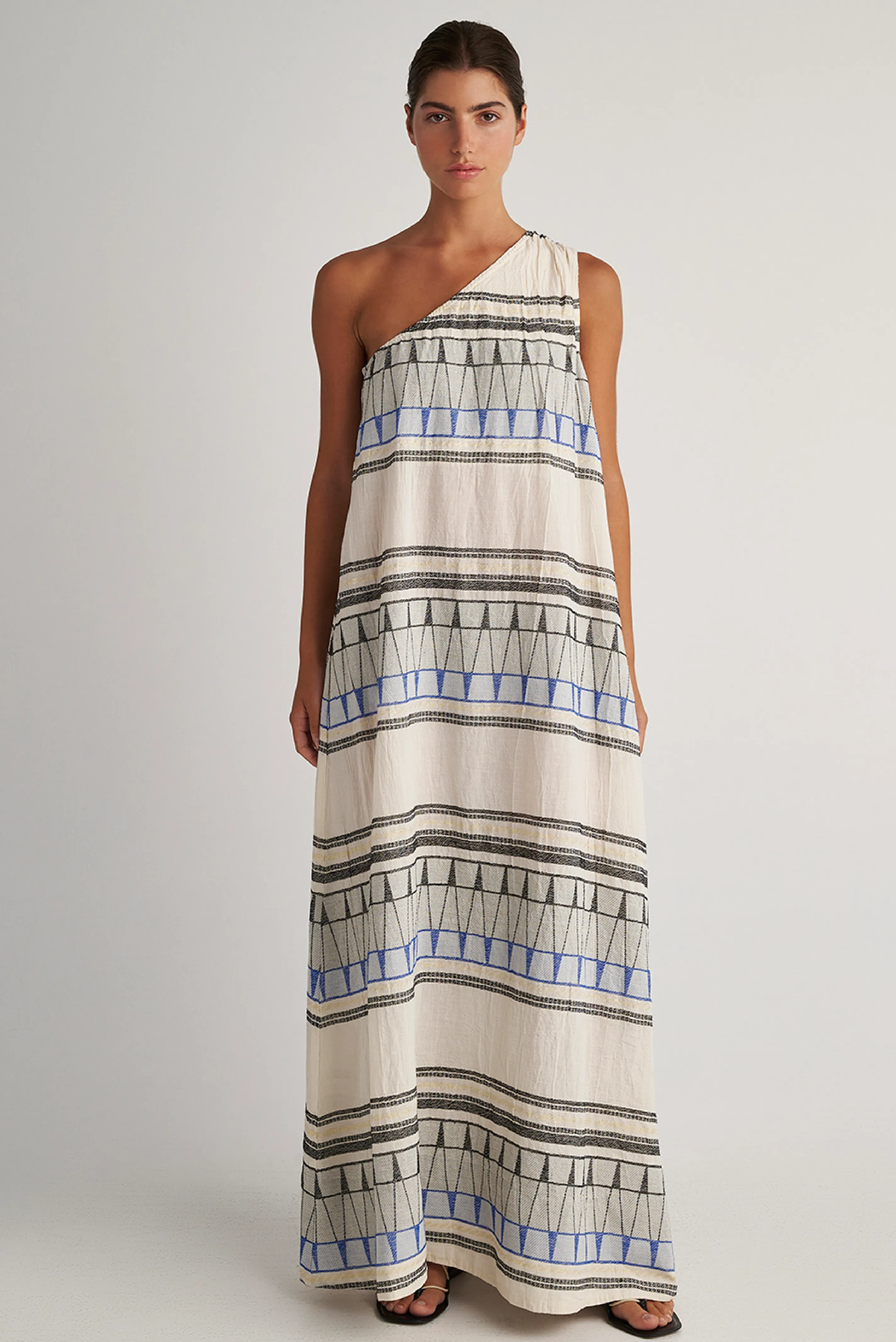 Kyklades One-Shoulder Maxi Dress
