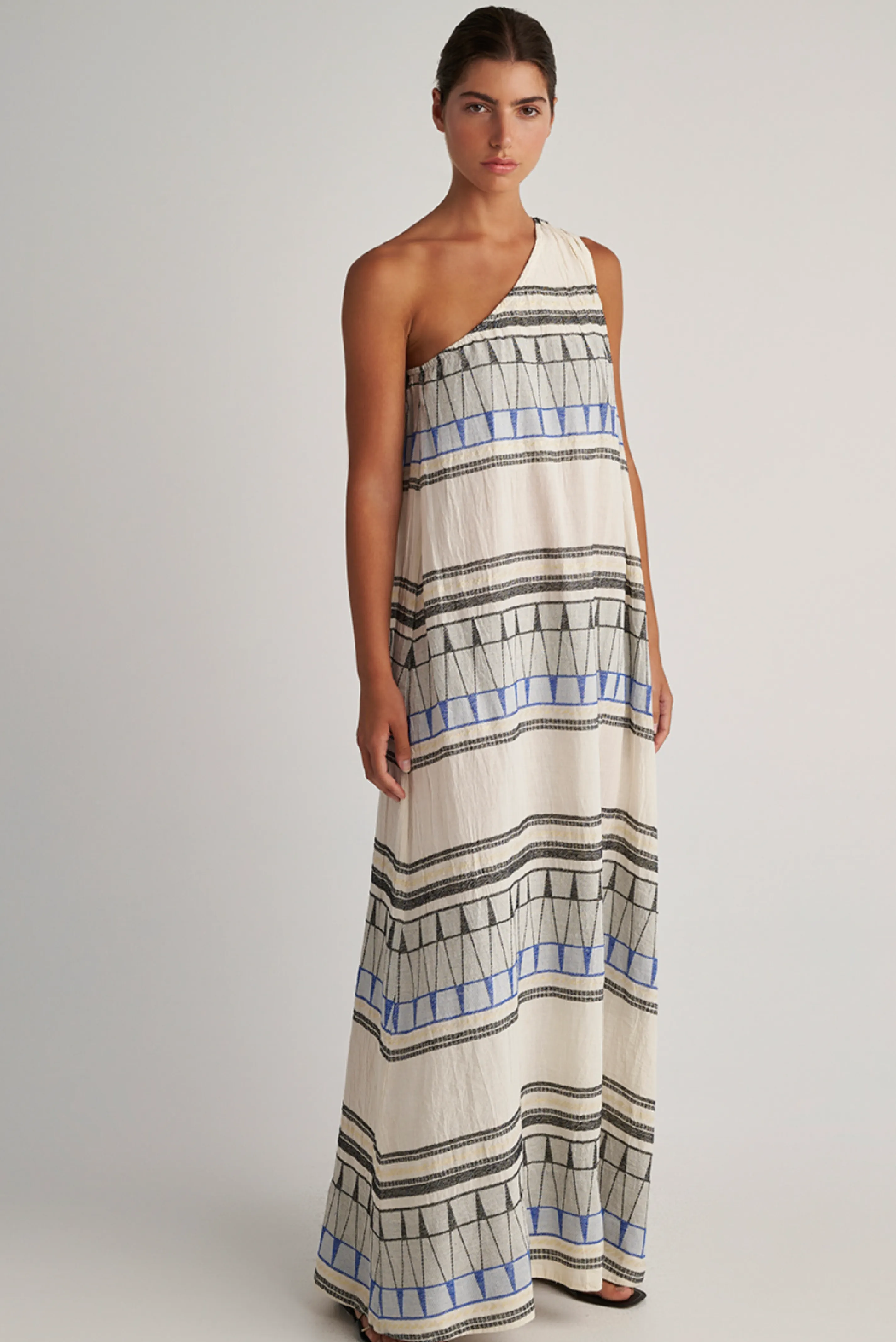 Kyklades One-Shoulder Maxi Dress