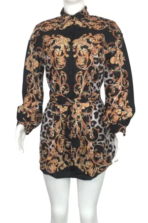 L'Abidjanaise Elite Women Long Sleeve oversize Button Down Blouse Dress Shirt