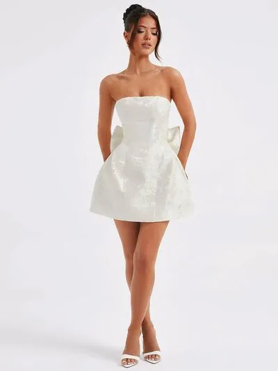 Lace-Up Sleeveless Satin Mini Dress