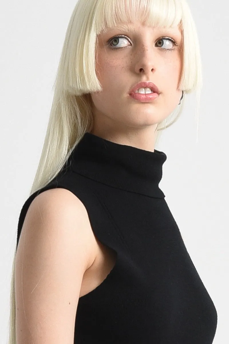 Ladies Sleeveless Turtleneck