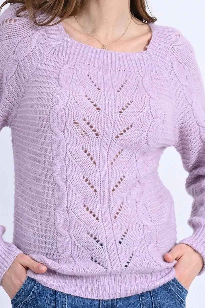 Ladies Square Collar Knitted Sweater