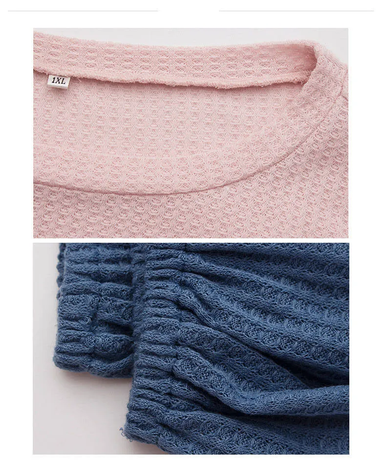 Large Size Women's Autumn and Winter Geometric Stitching Sweater