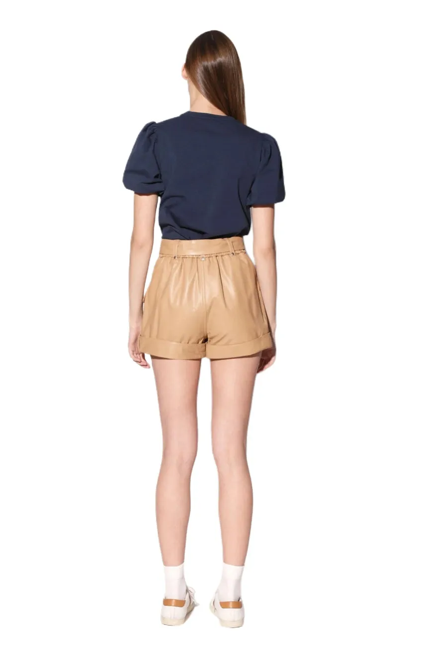 Latte Glow Luxe Leather Short