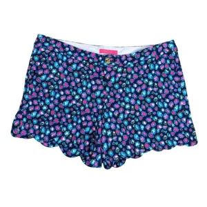 Lilly Pulitzer Women's Buttercup Summer Knit Shorts Scalloped Edge Size 12