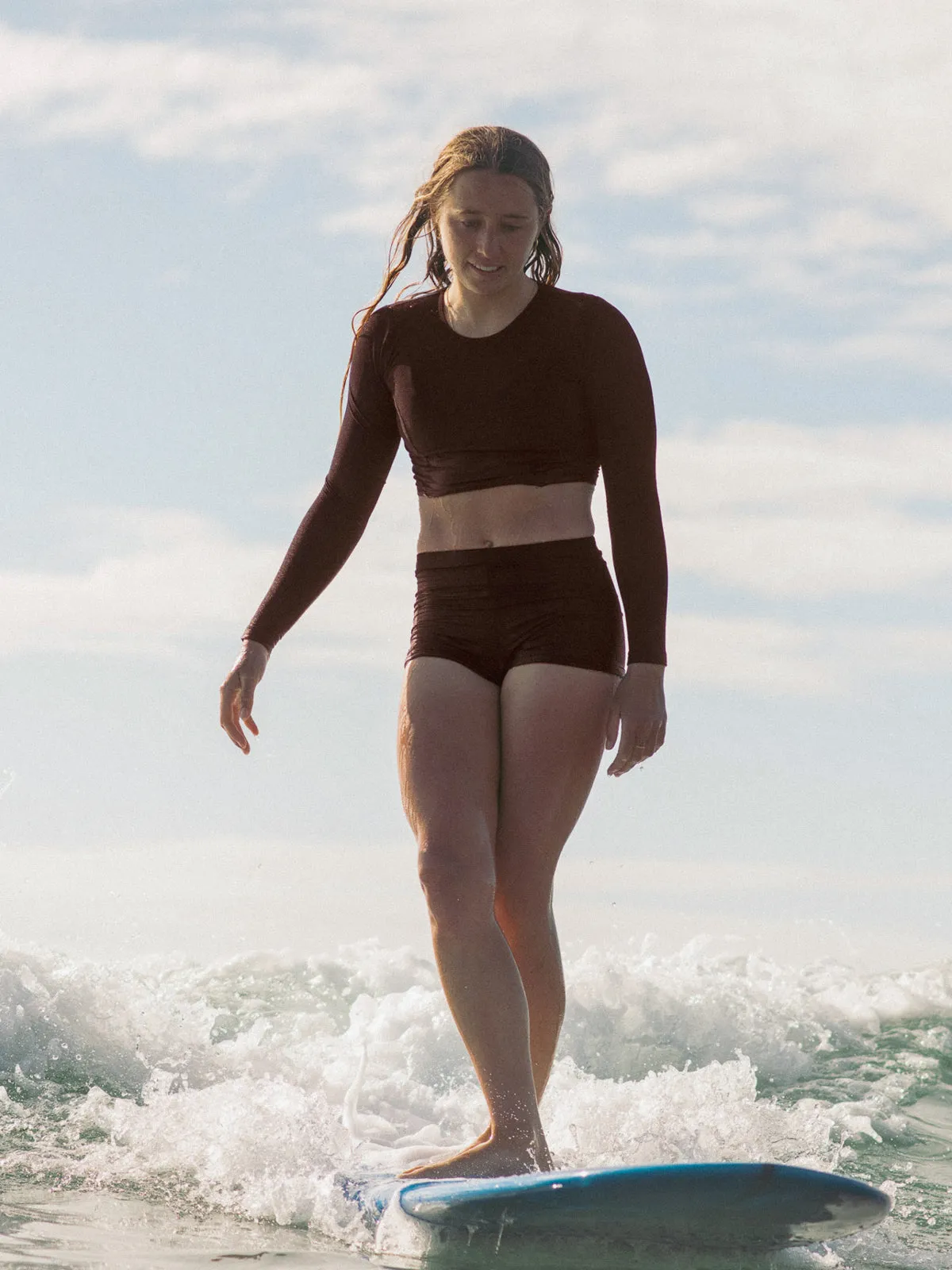 Long Sleeve Ocean Rash Vest | Raisin