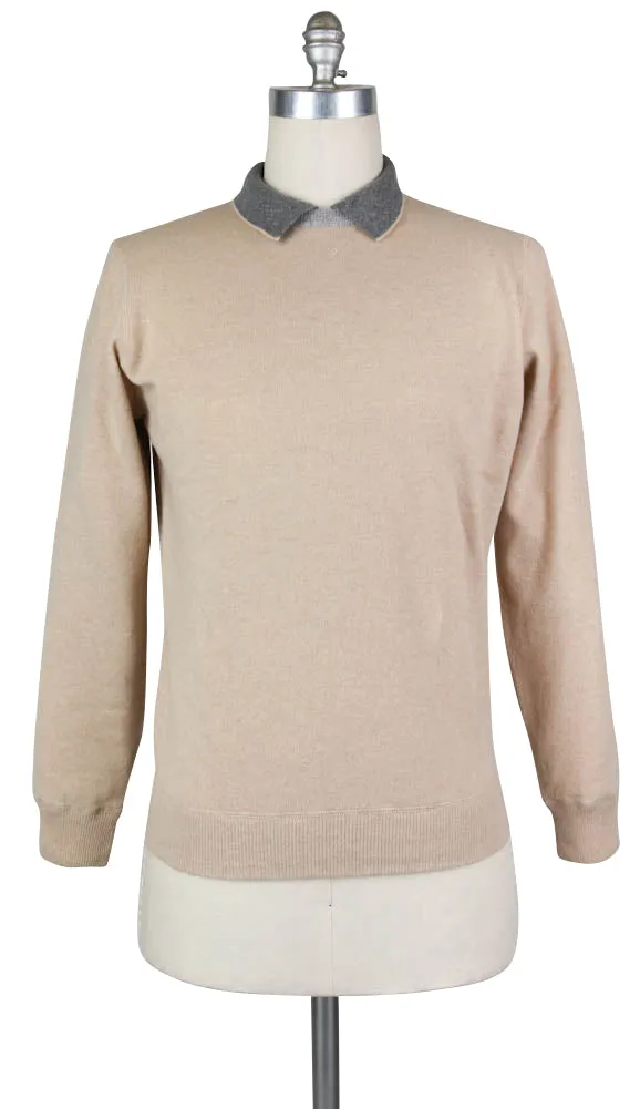 Luigi Borrelli Beige Sweater - Size: Small US / 48 EU