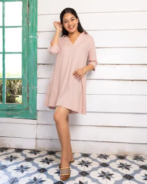 Maisie Shirt Dress - Mud Pink