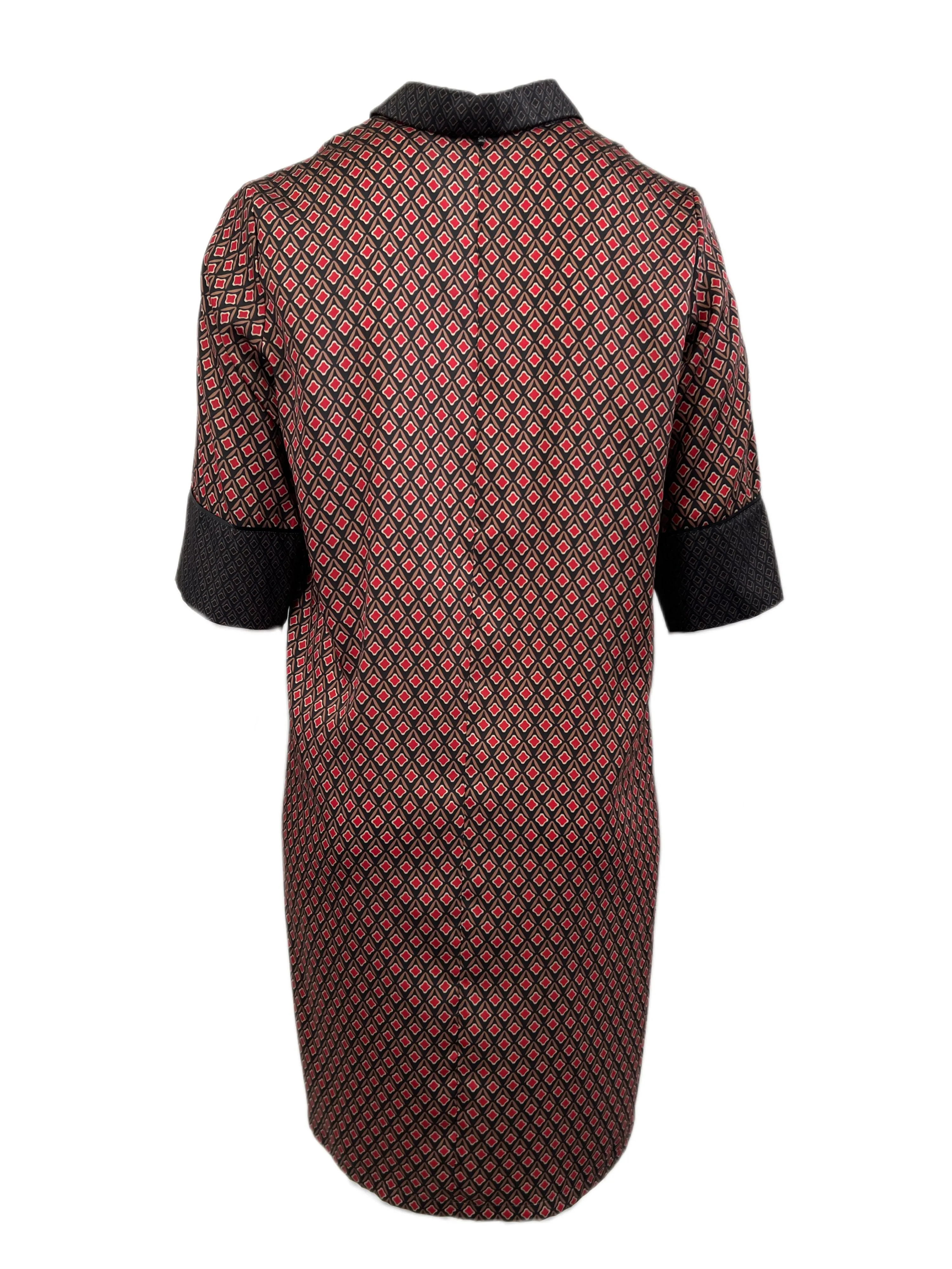 Marina Rinaldi Women's Black Davanti Collared Neck Sheah Dress NWT