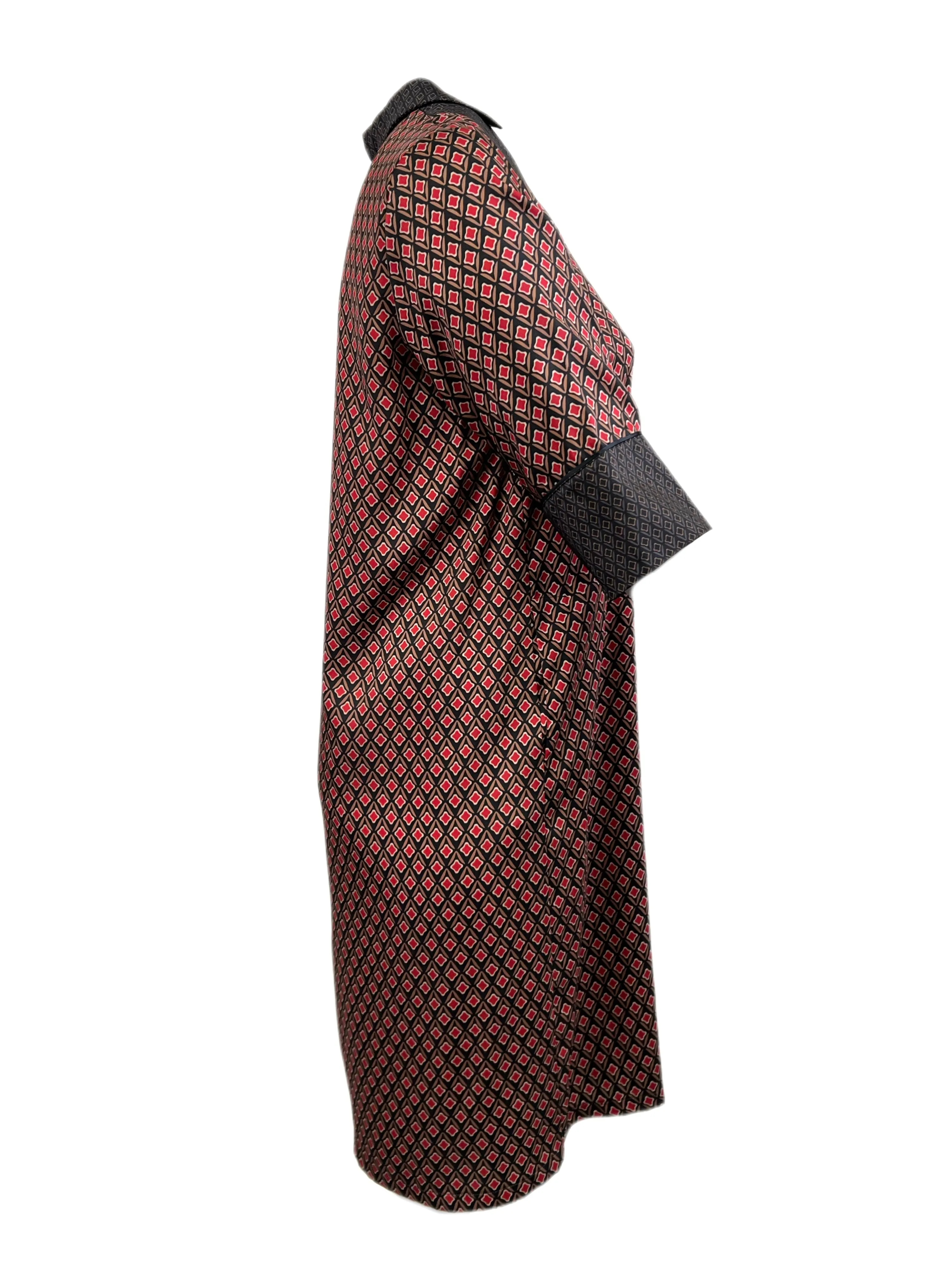 Marina Rinaldi Women's Black Davanti Collared Neck Sheah Dress NWT