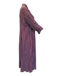 Marina Rinaldi Women's Bordeaux Dattilo Striped Button Down Dress