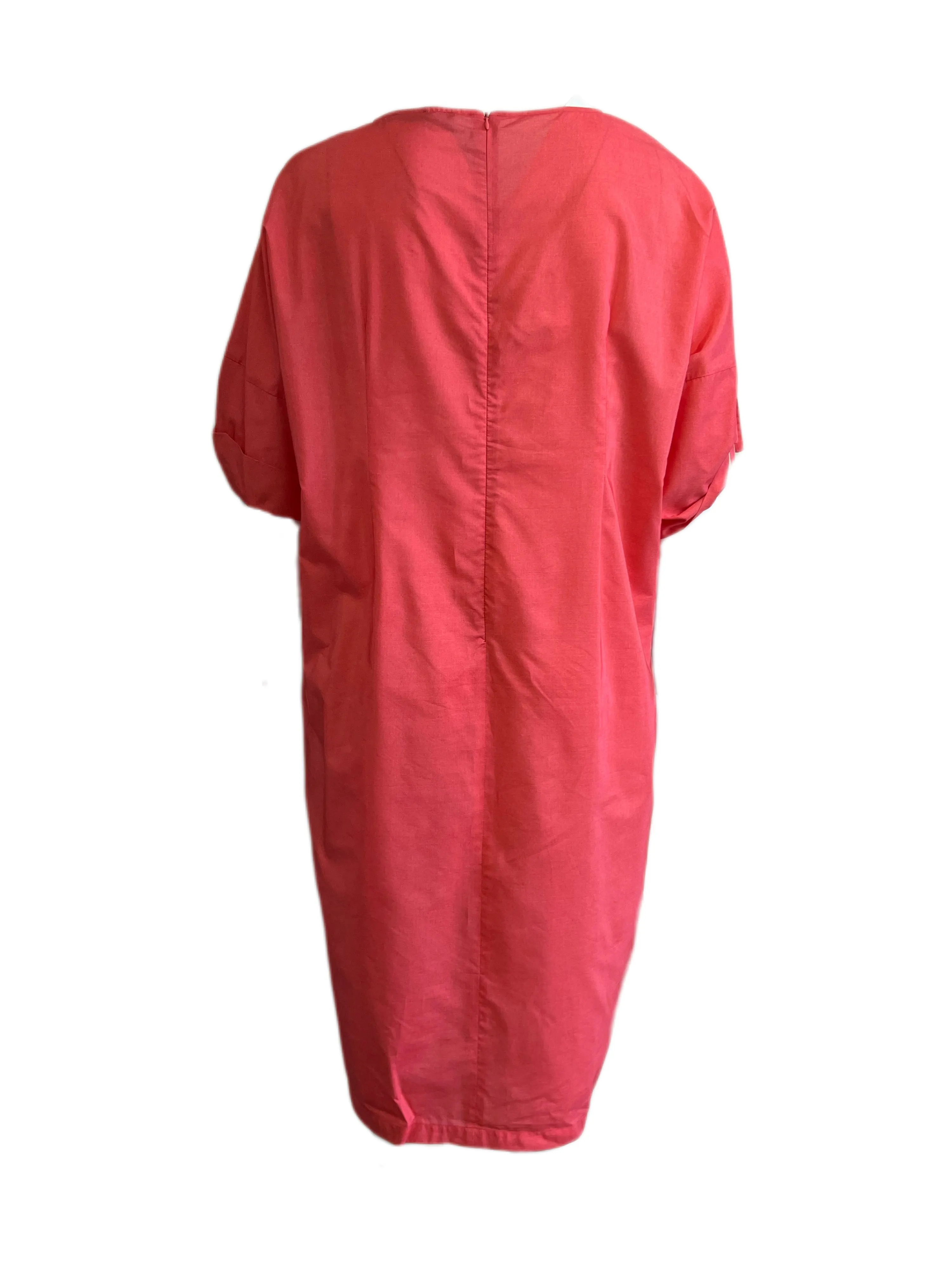 Marina Rinaldi Women's Pink Diorama Cotton Blended Dress NWT