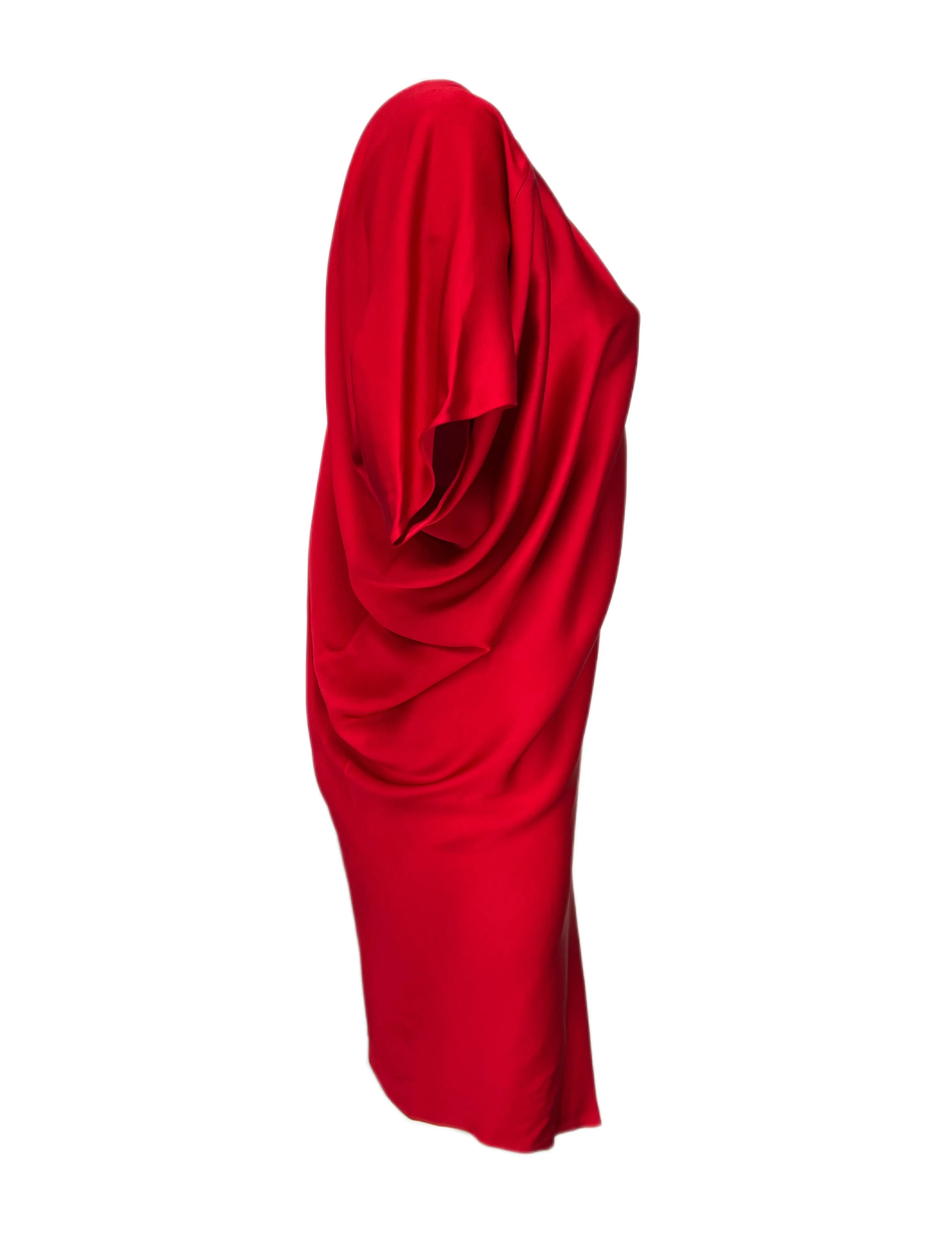 Marina Rinaldi Women's Red Danzante Butterfly Sleeve Dress NWT