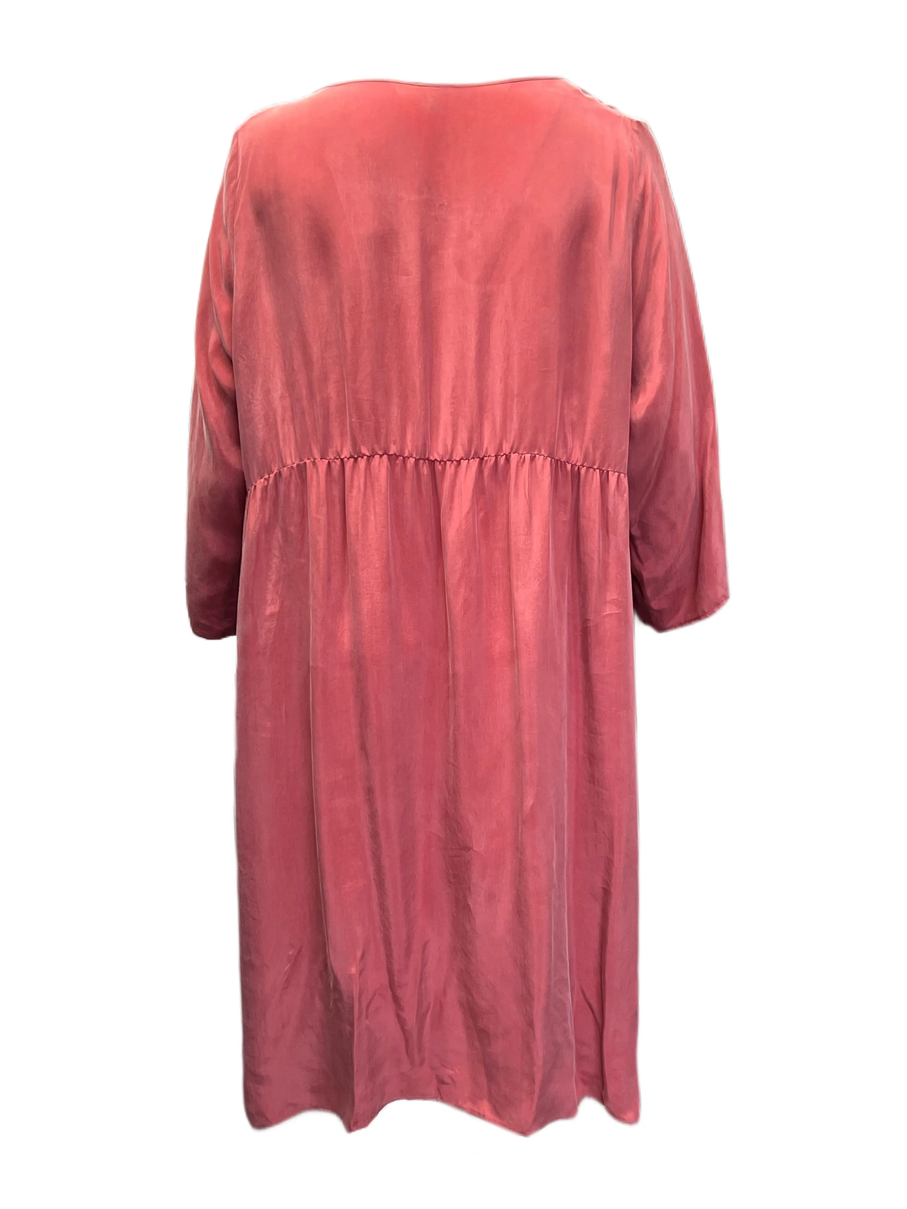 Marina Rinaldi Women's Red Doll Cupro Maxi Dress NWT