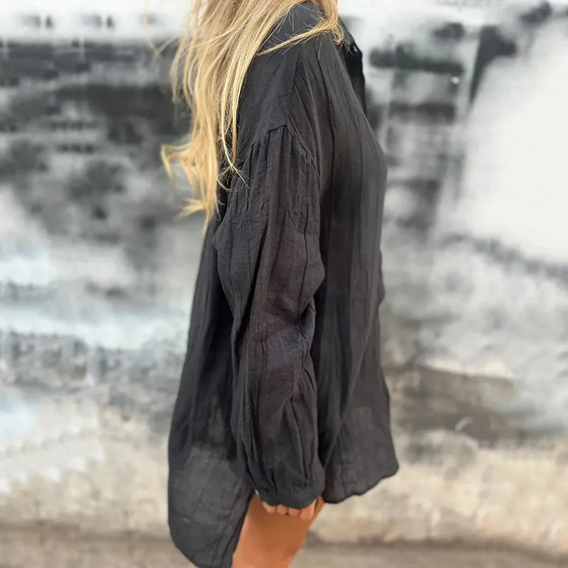 Mariola® | Oversized linen button down shirt