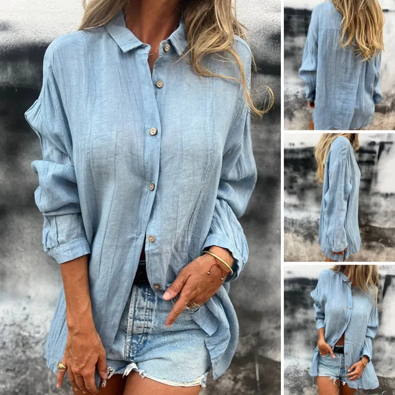 Mariola® | Oversized linen button down shirt