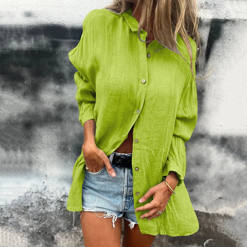 Mariola® | Oversized linen button down shirt