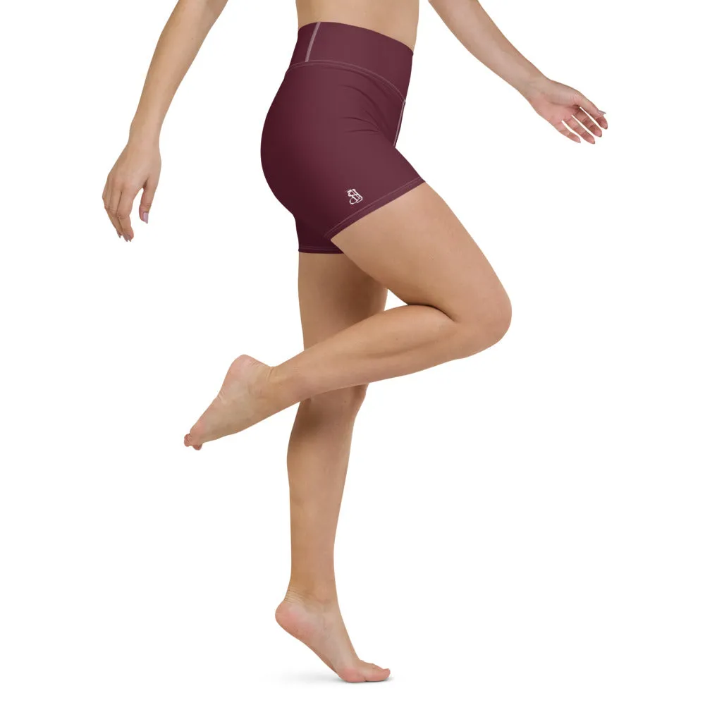 Maroon SHORMEHD Biker Shorts