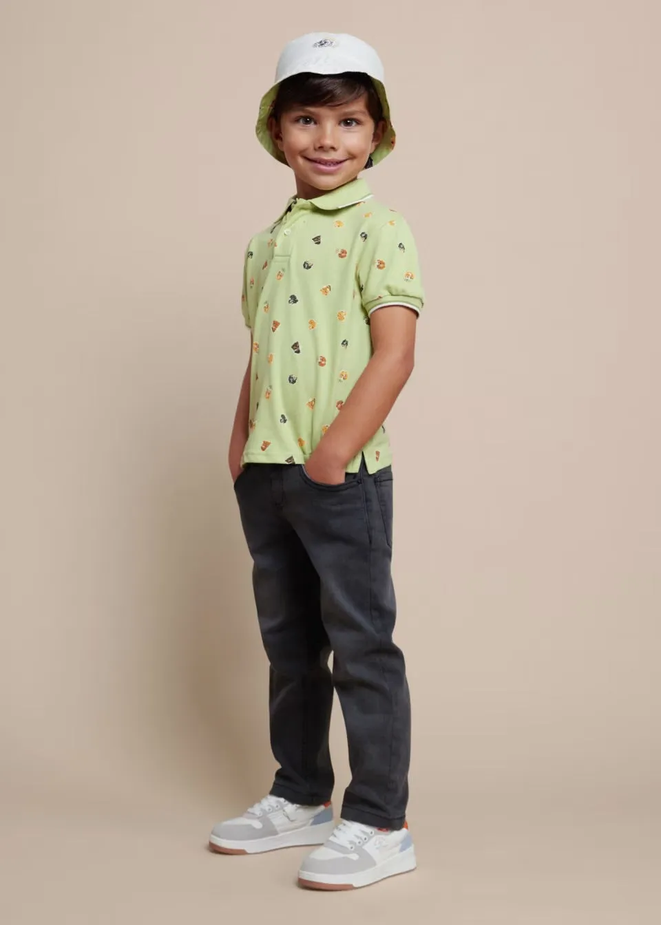 Mayoral Boys Polo Shirt 3109 Aloe Jungle