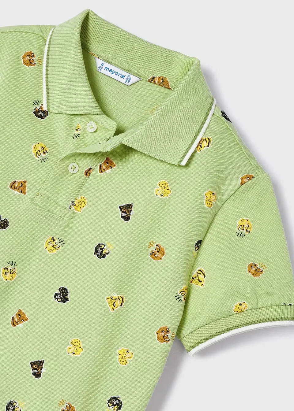 Mayoral Boys Polo Shirt 3109 Aloe Jungle